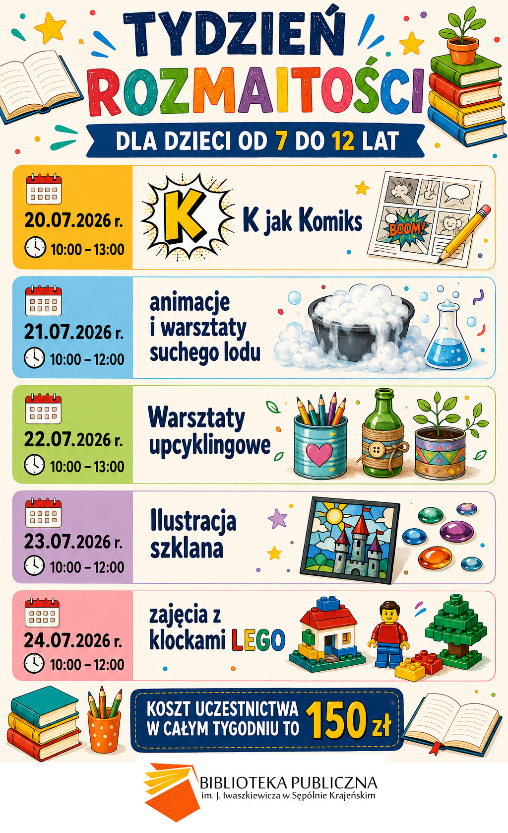 Wakacyjny tydzień w bibliotece